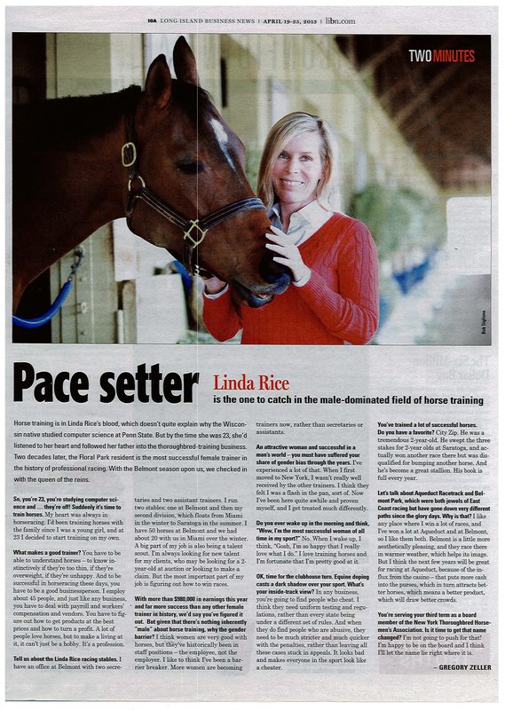 Pace Setter – Linda Rice Is The One To Catch