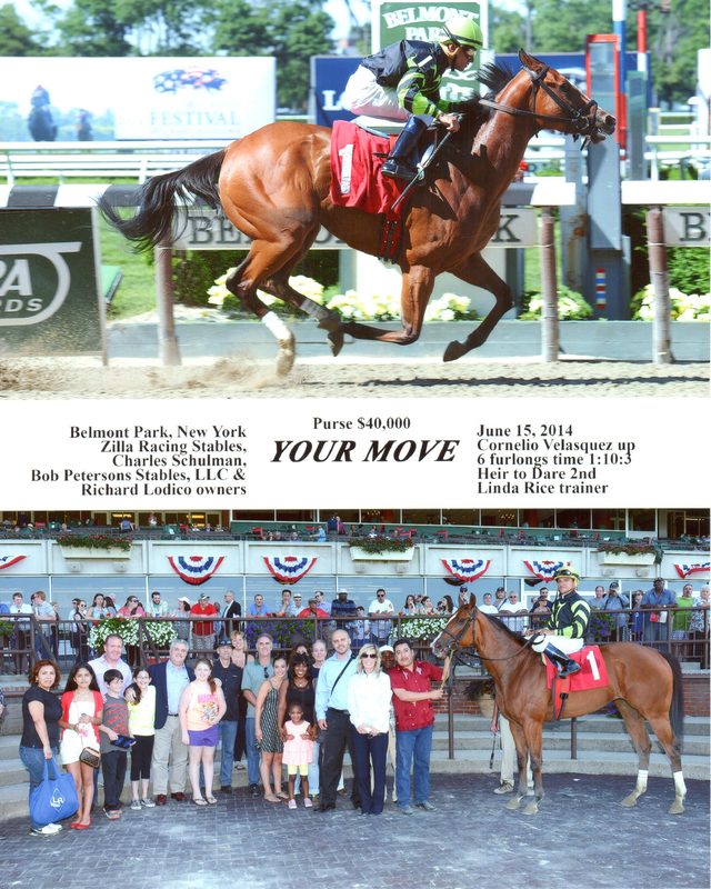 Winner’s circle photo: Your Move, Jun 15, 2014