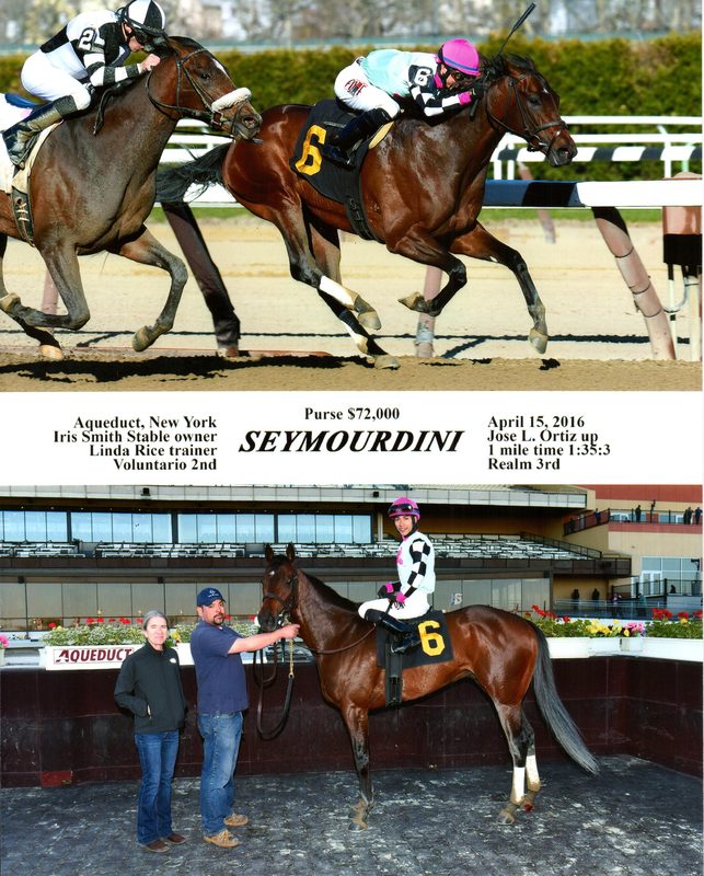 Winner’s circle photo: Seymourdini, Apr 15, 2016